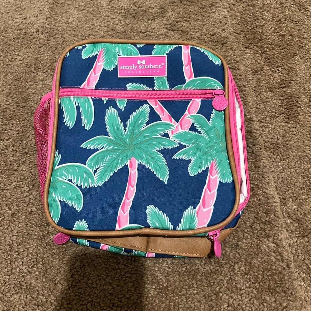 Simply southern lunchbox - palm tree print